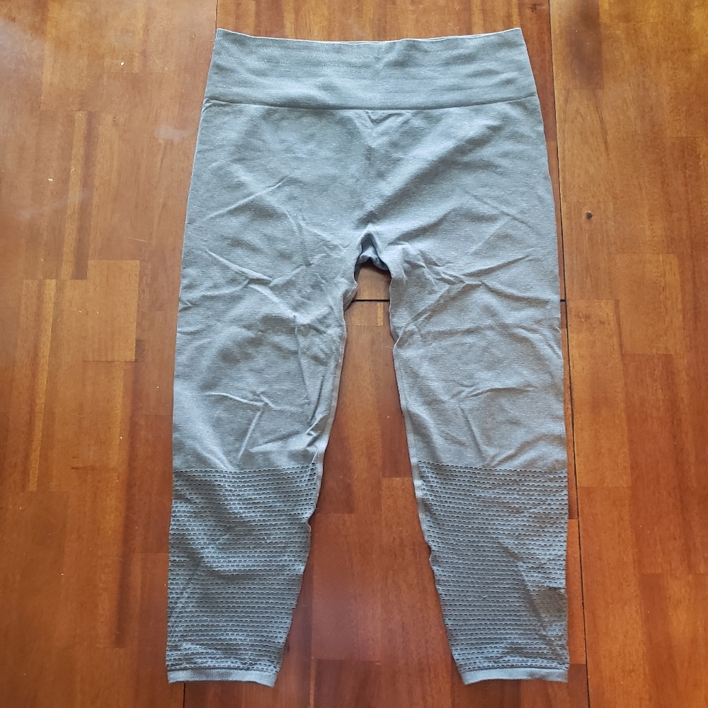 Fabletics Gray Seamless High Waisted Mesh Leggings